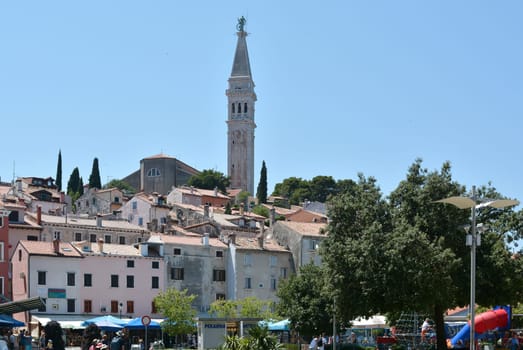 View of the old town of Rovinj in Croatia