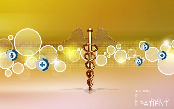 Digital illustration of Medical symbol in colour background