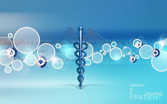 Digital illustration of Medical symbol in colour background