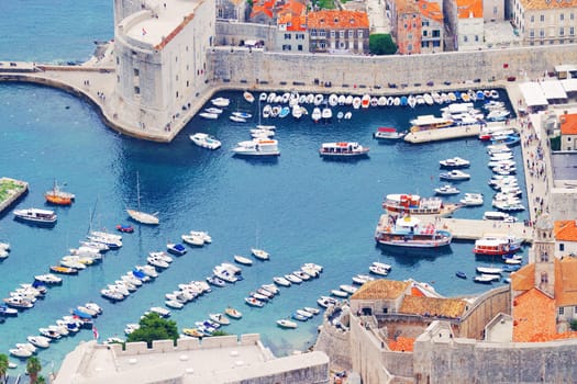 Fortress of Dubrovnik on the Adriatic Sea, viewd from the hill