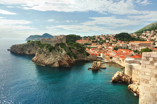 Fortress of Dubrovnik on the Adriatic Sea