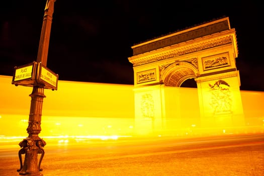 Arc de Triomphe by night, Paris