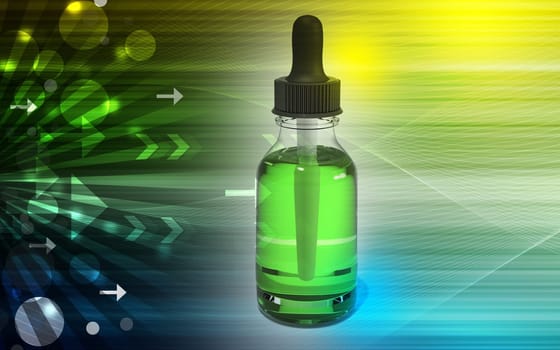 Digital illustration of medicine in color background