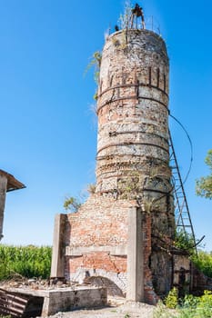 Old abandoned furnace for the production of lime