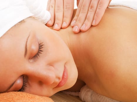 Woman having massage