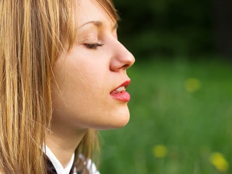 Teenage girl outdoors