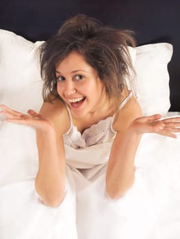 Woman in bed