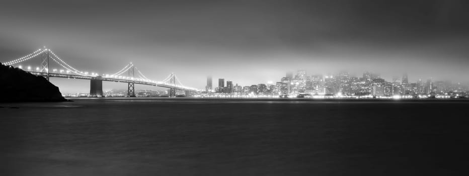 This is a normal scene before sunrise looking across the bay at San Francisco