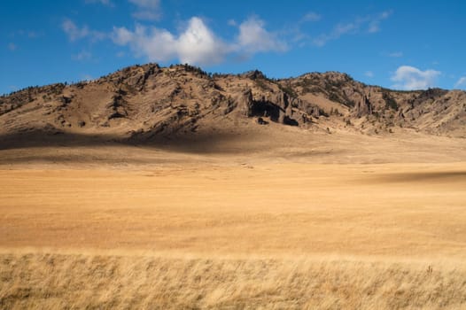 The rugged ranchland landscape of the upper northwestern United States
