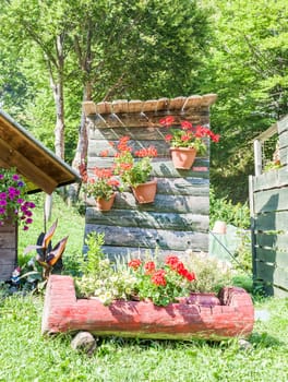 A nice way to decorate and flavor an outdoor toilet