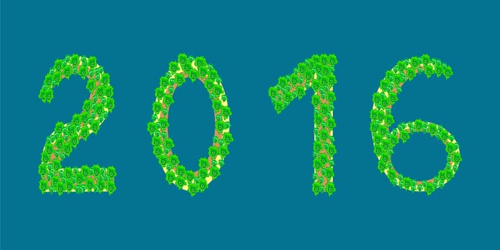 New year 2016 tropical island travel tourism vacation