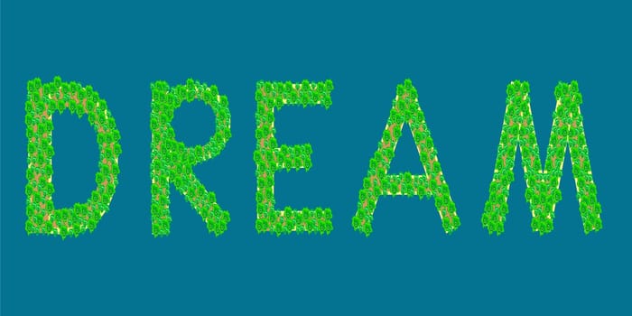 word dream tropical island travel tourism vacation