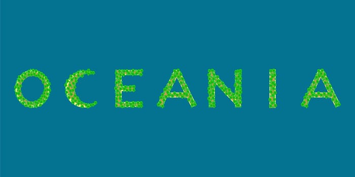 oceania Tropical Islands that form the text