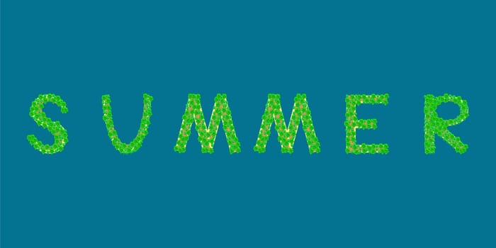 summer Tropical Islands that form the text