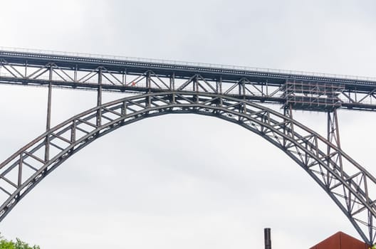The Müngstener Bridge is the highest railway bridge in Germany. Until 1918 it was called Kaiser Wilhelm Bridge. Built in 1894 and has a height of 107 m with a total length of 465 m.