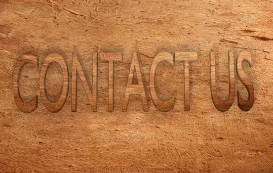 Stone wall texture with the words contact us
