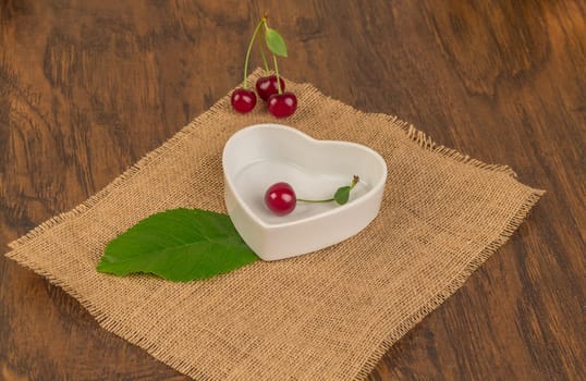 Cook cherry jam
