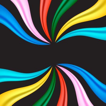 colourful fabric ribbon background concept