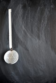 old cooking spoon background kitchen table