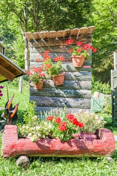 A nice way to decorate and flavor an outdoor toilet