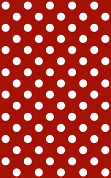 Seamless red background with white dots
