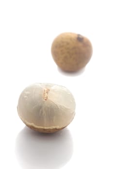 Longan. Fresh longan isolated on a white background