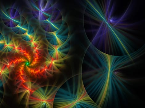 Abstract design on the subject of science, technology and design