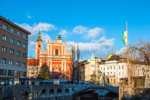 Ljubljana, capital of Slovenia during day