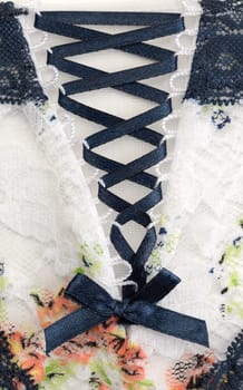 Blue tape on the back in a smart color dress