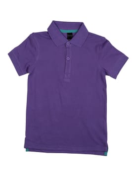 Purple polo shirt. Isolate on white.