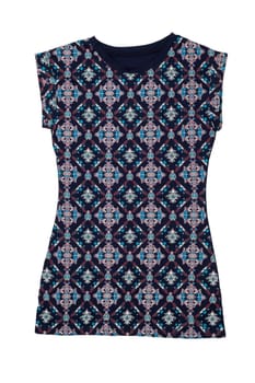 Women's dress with a pattern. Isolate on white.