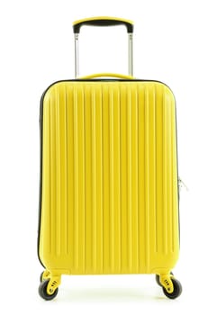 Travel suitcase isolated on white background.