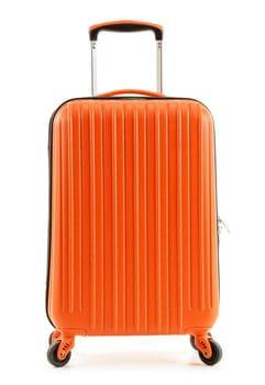 Travel suitcase isolated on white background.