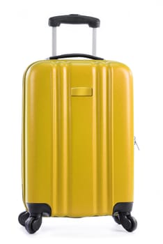 Travel suitcase isolated on white background.