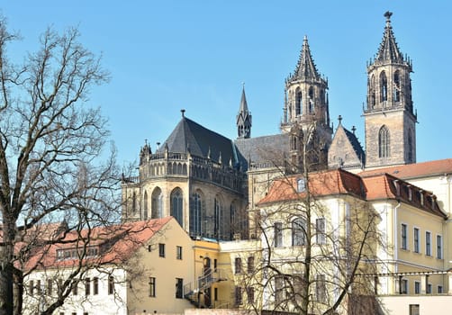Magdeburg Cathedral with Old Town