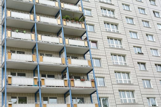 Facade of a house in Karl-Marx-Allee in Berlin
