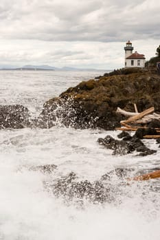 Canada can be seen across the straight from San Juan Island