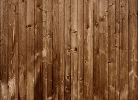 Rustic board wall with brown wood as background