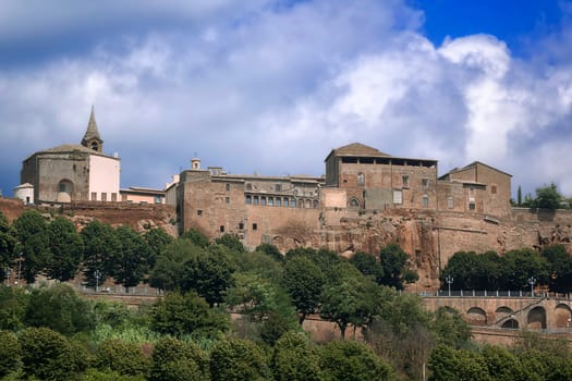 Orvieto with city wall