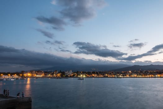 Coastal landscape eastern Sicily ionian sea