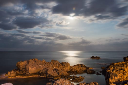 Coastal landscape eastern Sicily ionian sea