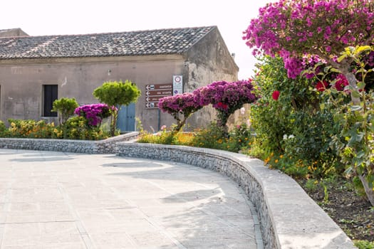 Sicilian characteristic corner in a small village