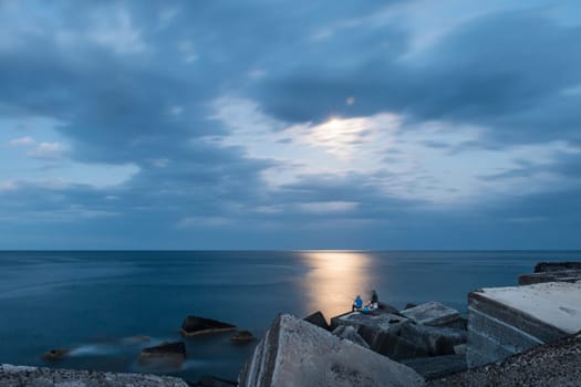 Coastal landscape eastern Sicily ionian sea