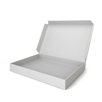 Blank box. 3d illustration isolated on white background