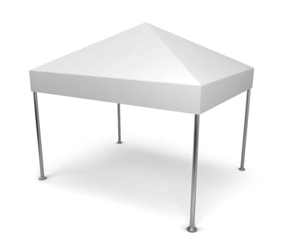 Canopy tent. 3d illustration isolated on white background
