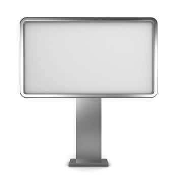 Blank billboard. 3d illustration isolated on white background