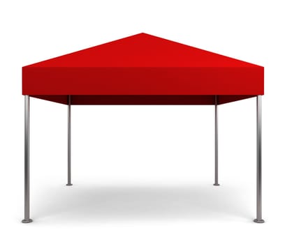 Canopy tent. 3d illustration isolated on white background
