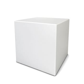 White box. 3d illustration isolated on white background