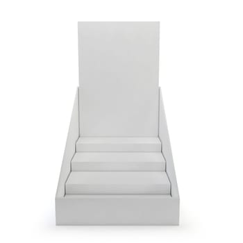 Product display stand. 3d image isolated on white background