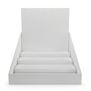 Product display stand. 3d image isolated on white background